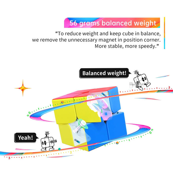Gancube 251M Pro speed cube with balanced weight design, colorful pieces and internal mechanism