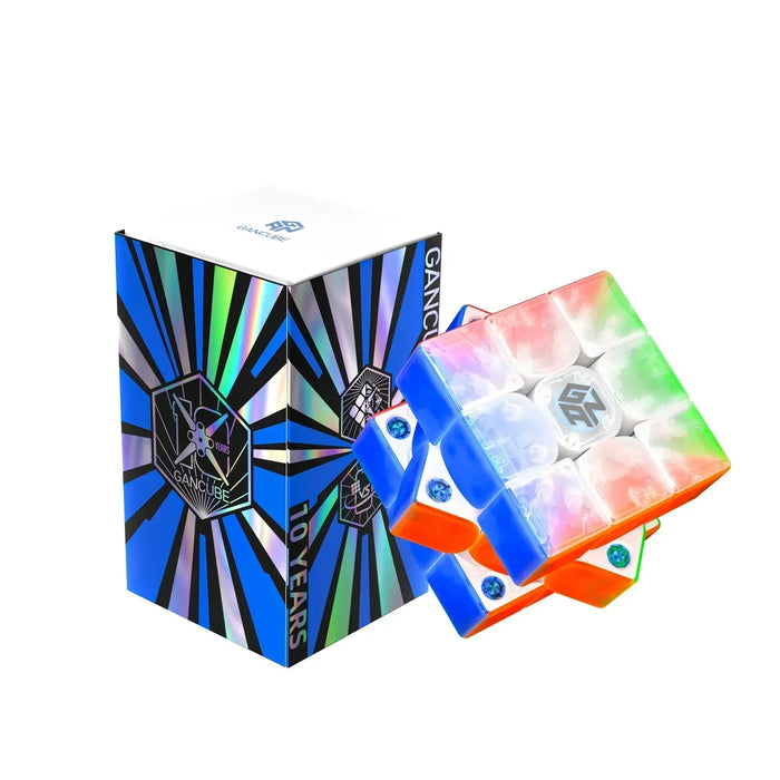 GANCUBE 356 M professional speed cube with translucent colors and 10 years edition holographic box