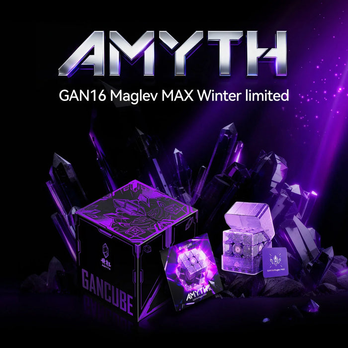 GAN16 Maglev MAX Winter limited edition cube with purple crystal packaging and light effects