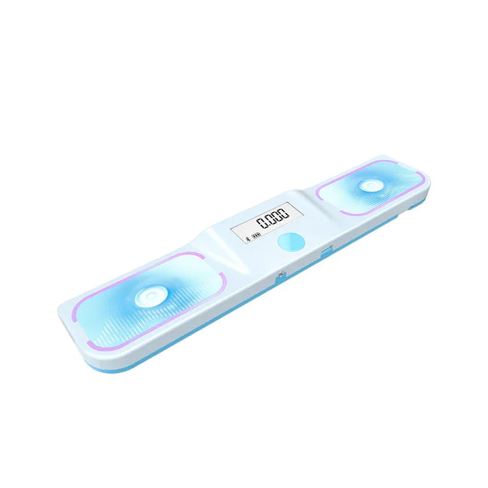 Smart speedcube timer with digital display and blue accents for precise timing