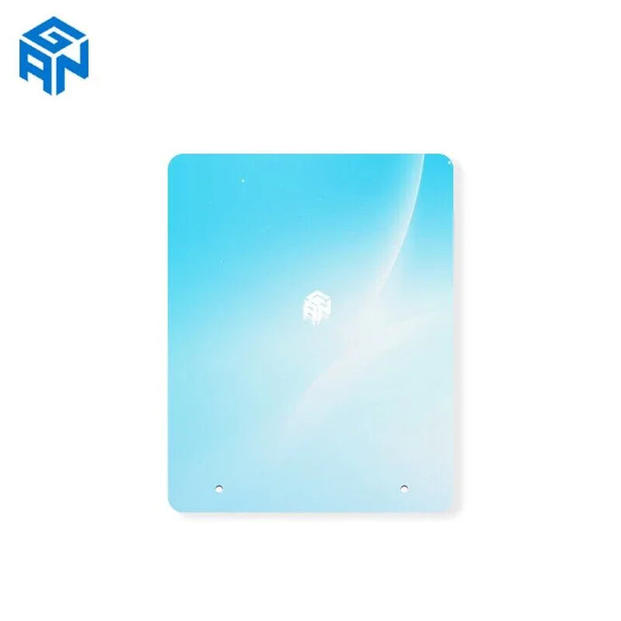 GanCube HalO white silicone mat with blue gradient and GanCube logo, designed for speedcubing