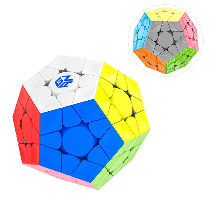 GanCube Megaminx magnetic puzzle cube with multicolor frosted surfaces and smooth corner design