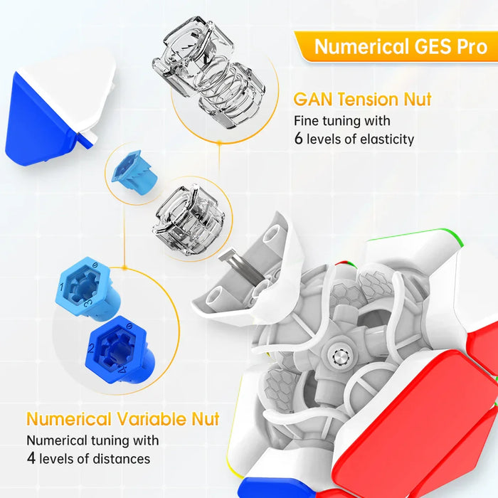 Gancube Skewb M2 puzzle cube with visible internal mechanism and tension nut components