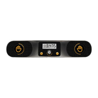 GanCube smart timer with digital display showing 3.475 seconds and touch controls on black grid background