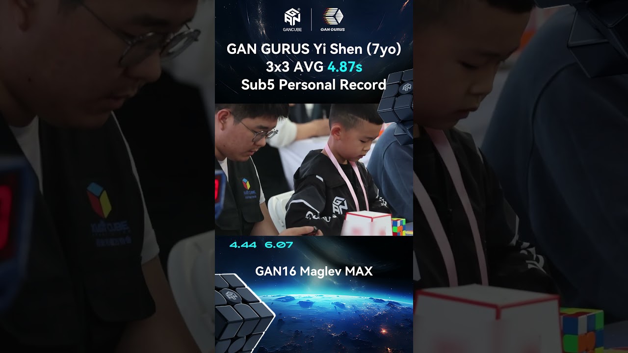 GANCUBE - 3x3 Average PR 4.87s | Yi Shen
