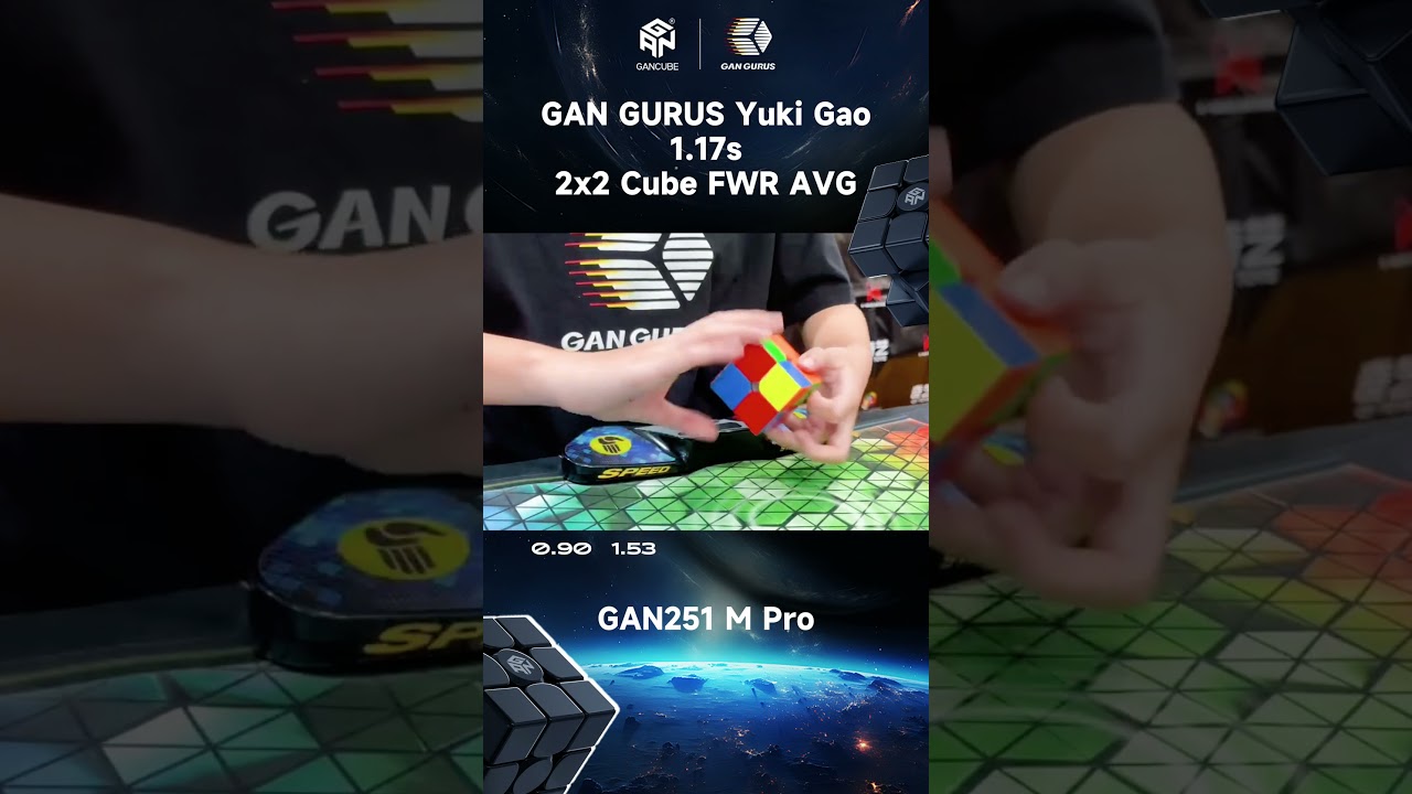 GANCUBE - 2x2 Average Female WR 1.17s | Yuki Gao