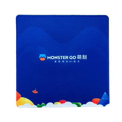 Blue Monster Go training mat with colorful cartoon characters and Chinese text