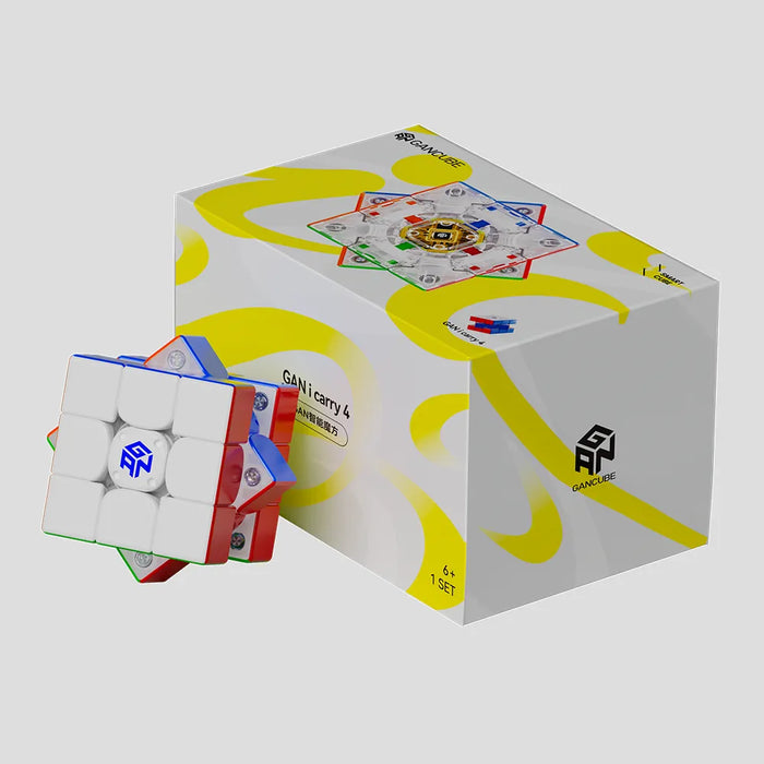 GAN i carry 4 smart speed cube with packaging, featuring colorful design and GANCUBE branding