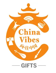 Logo for 'China Vibes Gifts' with traditional elements and text.