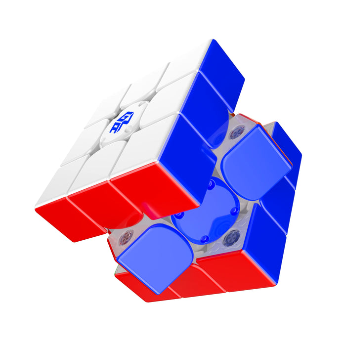 GAN speed cube with red, white, and blue colors, showcasing advanced design for fast solving