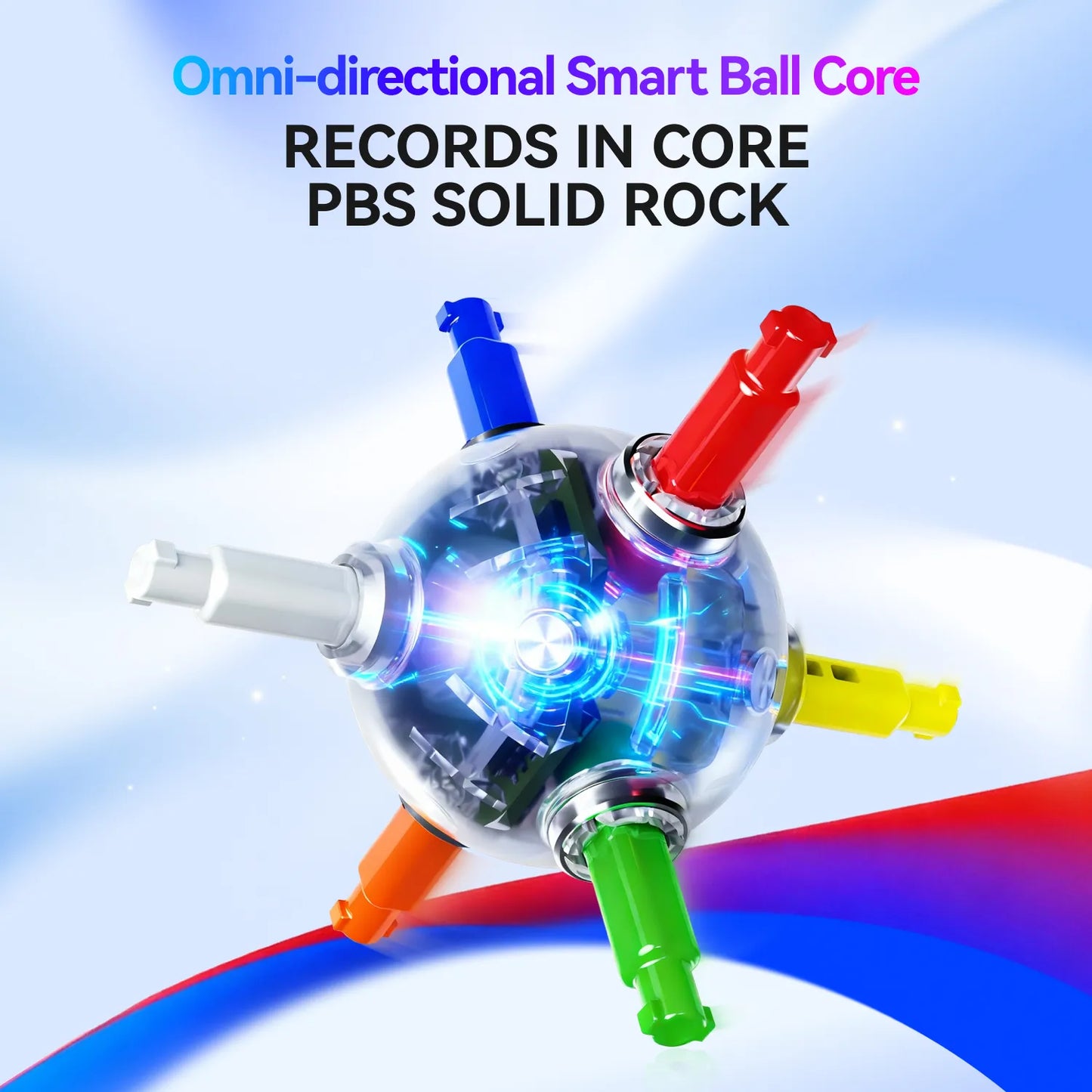Omni-directional smart ball core with PBS solid rock mechanism for speed cubes