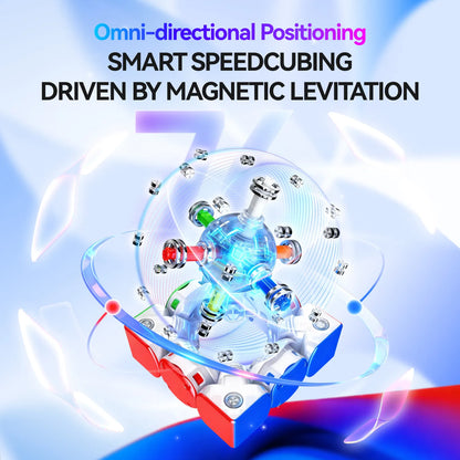 Smart speedcube with magnetic levitation and omni-directional positioning technology